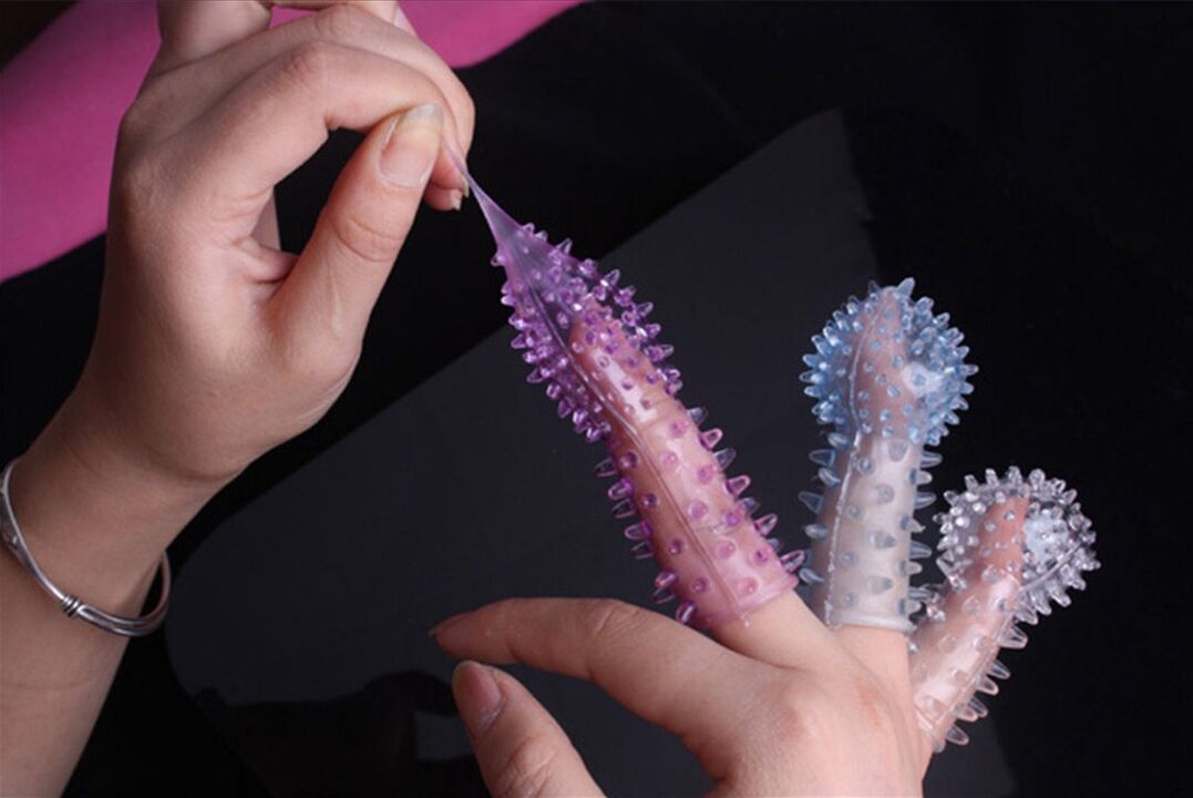 Spiked condoms that enlarge the penis during sex